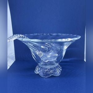 Vintage Heisey footed condiment bowl